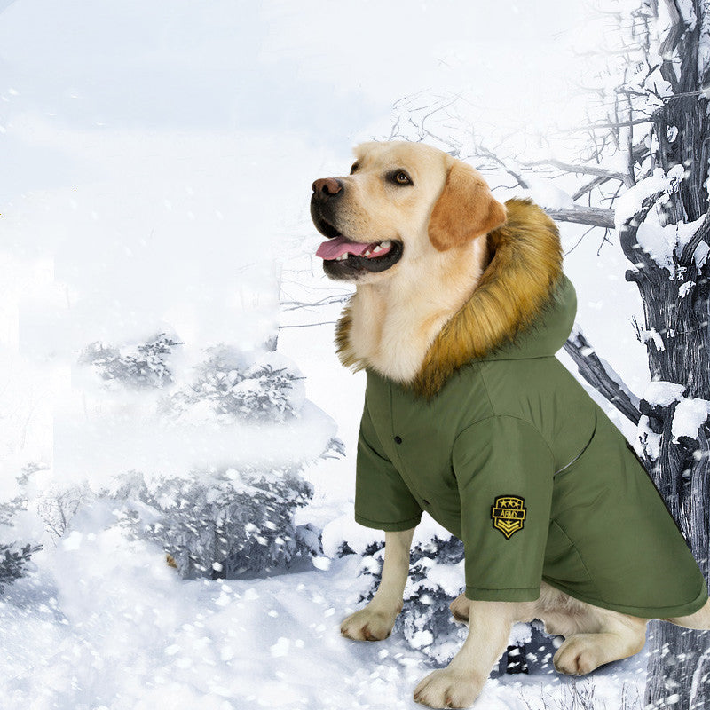 HIMMLICH Wintermantel für große Hunde in Grün – Produktansicht 1