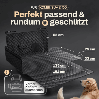 Schwarze Auto-Haustiermatte – Der perfekte Kofferraum-Schutz für Hunde