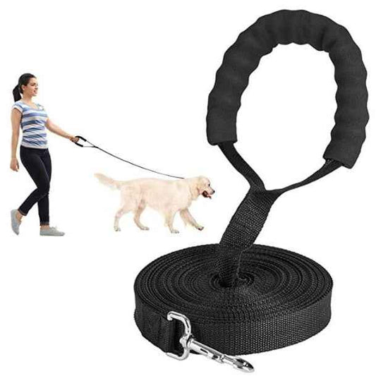 HIMMLICH Schleppleine für Hunde 10–30 m – gepolsterter Griff